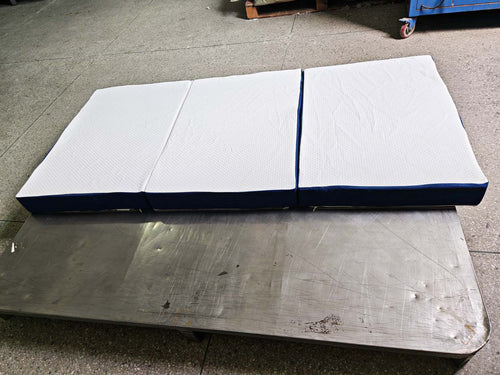 Mattress component, namely, elastic gel material located in the top upholstery layer of mattresses sold as an integral component of the mattresses+Camping mattresses+Futons+Sleeping mats+Mattress cushions