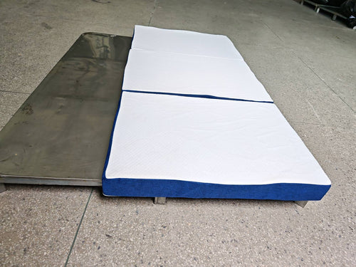 Mattress component, namely, elastic gel material located in the top upholstery layer of mattresses sold as an integral component of the mattresses+Camping mattresses+Futons+Sleeping mats+Mattress cushions